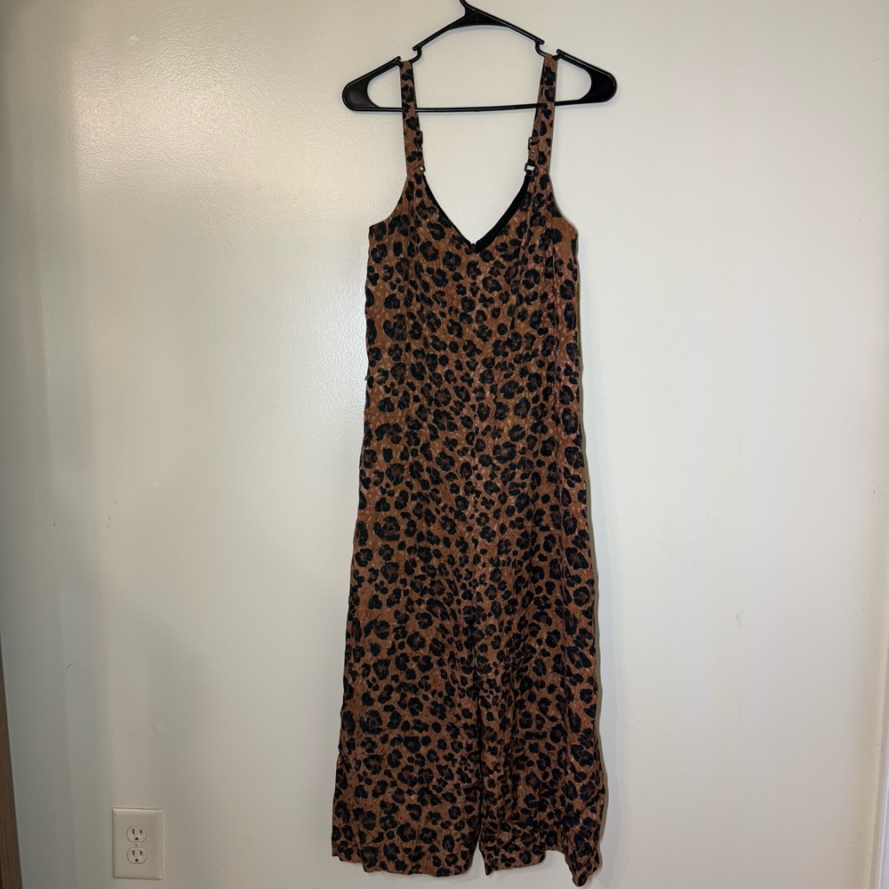 Gianni Bini Brown and Black Animal Print‎ Jumpsuit